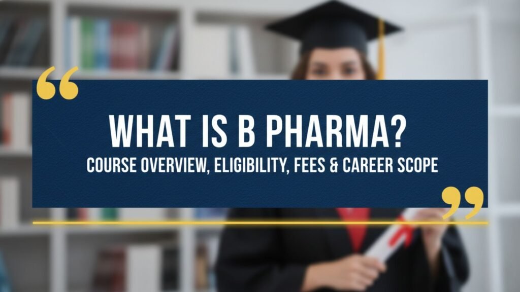 What is B Pharma? Course overview, eligibility, fees and career scope
